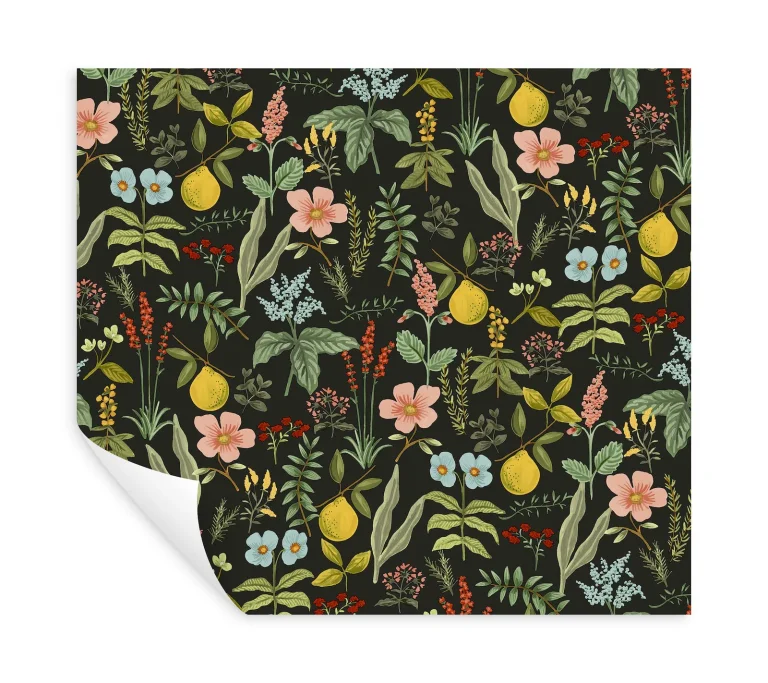 Rifle Paper Co. Herb Garden Botanical Peel and Stick Wallpaper - Black — Image 3