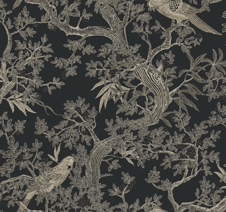 Ronald Redding Regal Ridge Trailing Tree Wallpaper - Black — Image 6