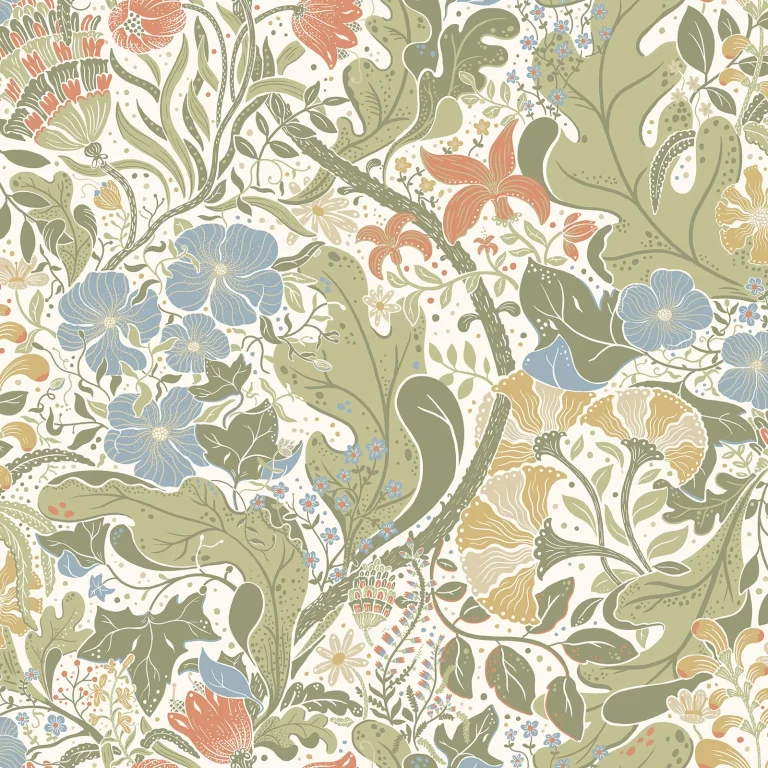 Elise Nouveau Gardens Wallpaper - Cream — Image 3