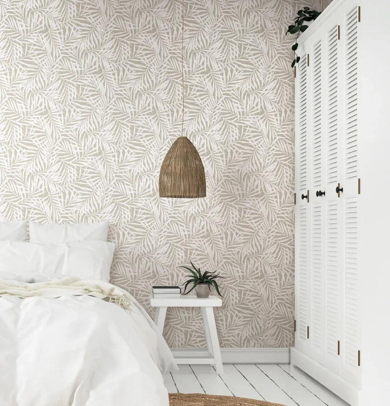 Oahu Fronds Peel and Stick Wallpaper - Linen — Ảnh 8