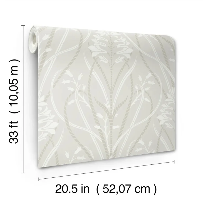Rosalind Iris Damask Wallpaper - Dove — Ảnh 7