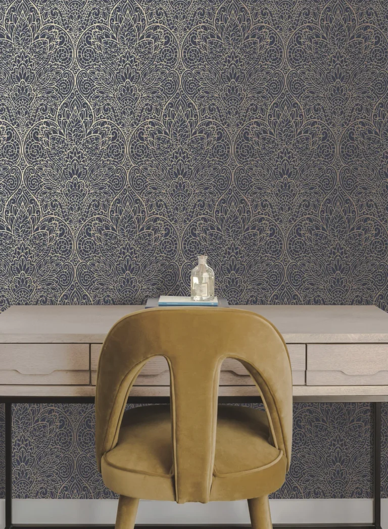 Candice Olson Paradise Wallpaper - Navy/Gold — Ảnh 2