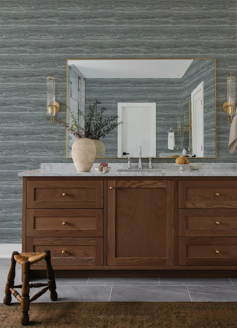 Chris Loves Julia Lyman Striated Wallpaper - Blue — Image 3