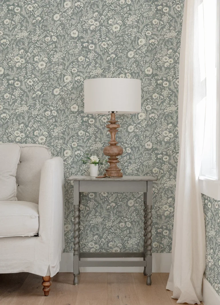 Chesapeake Agathon Floral Wallpaper - Blue — Ảnh 2