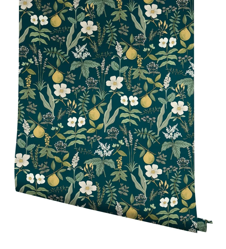 Rifle Paper Co. Herb Garden Botanical Peel and Stick Wallpaper - Navy — Ảnh 6