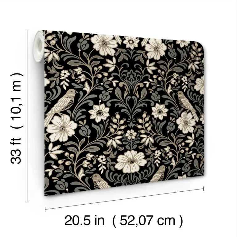Magnolia Home Colette Wallpaper - Black — Ảnh 5