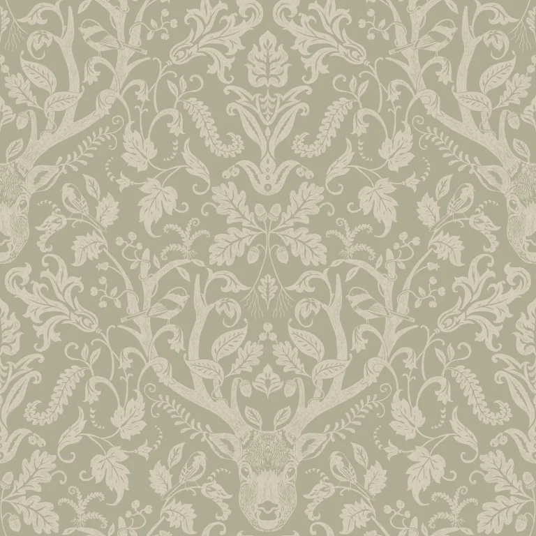 Chesapeake Kiwassa Antler Damask Wallpaper - Sage — Ảnh 4