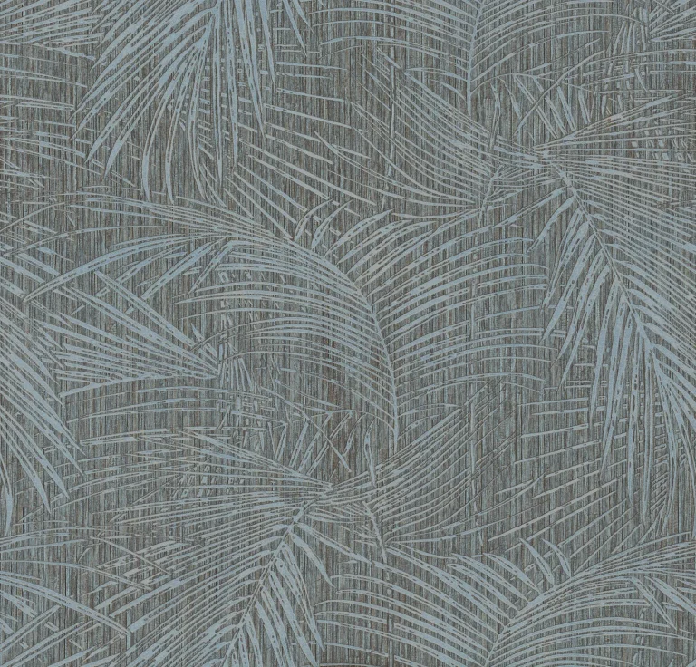 Della Palm Wallpaper - Blue Multi