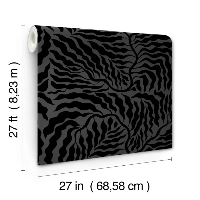 Fern Fronds Wallpaper - Black — Image 8