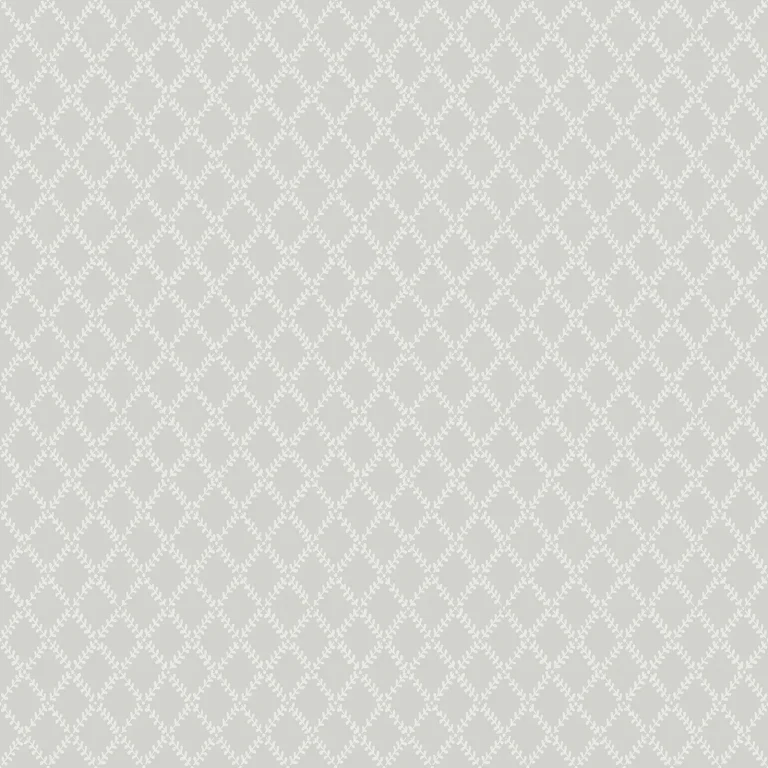 Trevor Leaf Trellis Wallpaper - Grey — Image 2