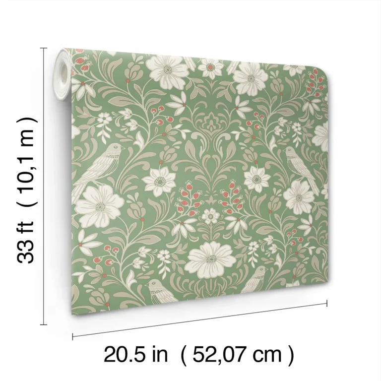Magnolia Home Colette Wallpaper - Bright Green — Image 2