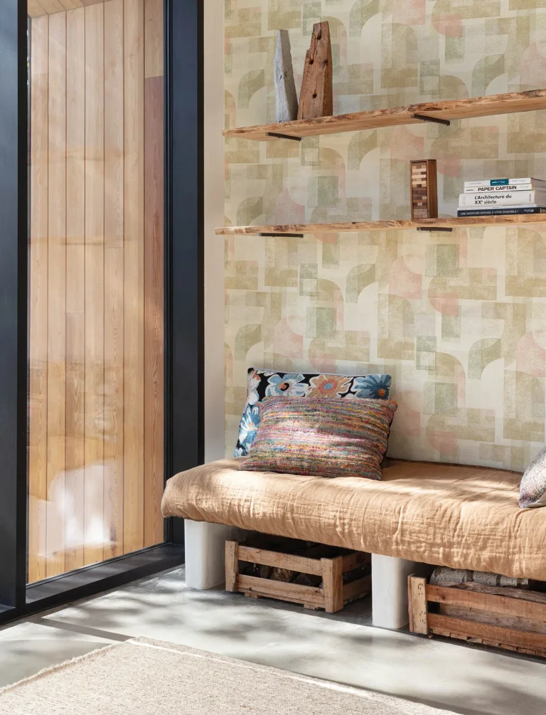 Chesapeake Cassandra Block Geometric Wallpaper - Brown — Image 2
