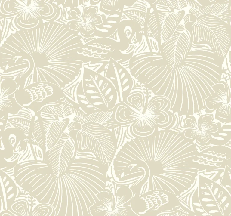 Idalia Floral Flamingo Wallpaper - Beige — Ảnh 5