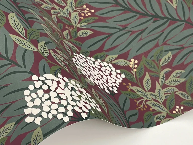 Rifle Paper Co. Highgrove Wallpaper - Burgundy — Image 4