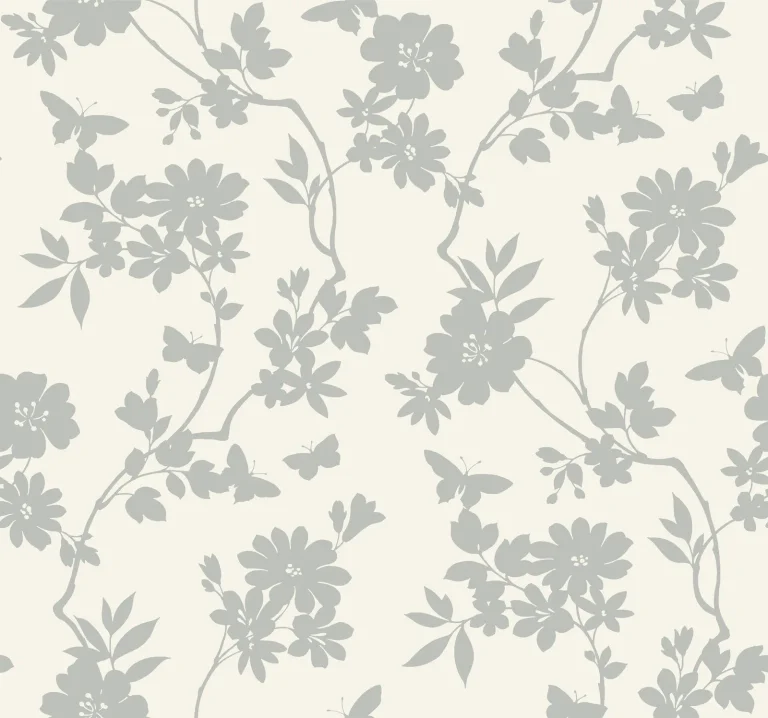 Candice Olson Flutter Vine Wallpaper - White/Silver — Ảnh 3
