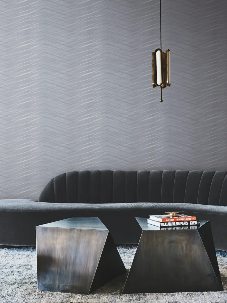 Candice Olson Glistening Chevron Wallpaper - Smokey Blue — Ảnh 4