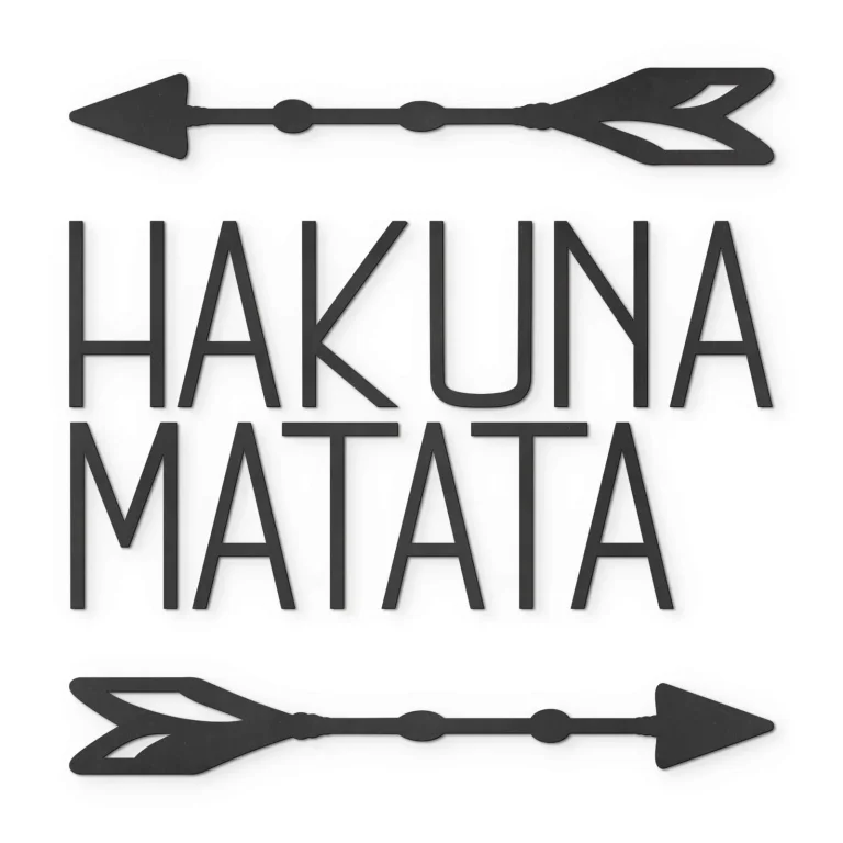 3D Wooden Hakuna Matata with Arrows Motif — Ảnh 2