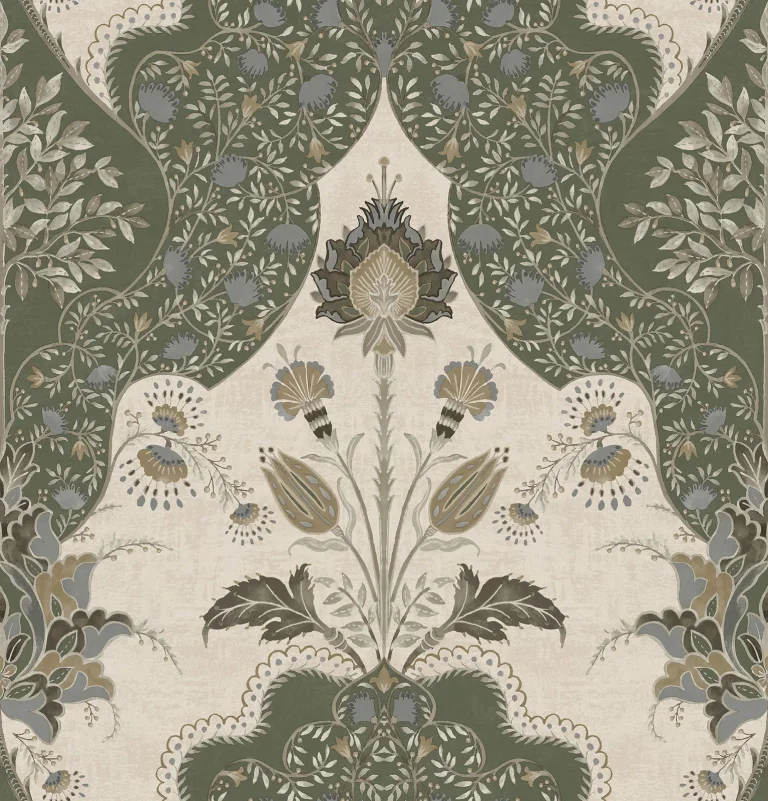 Auden Floral Grandeur Wallpaper - Green — Ảnh 5