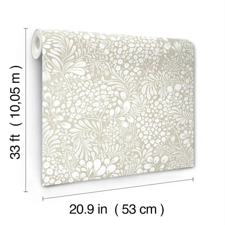 Siv Botanical Wallpaper - Dark Grey — Ảnh 3