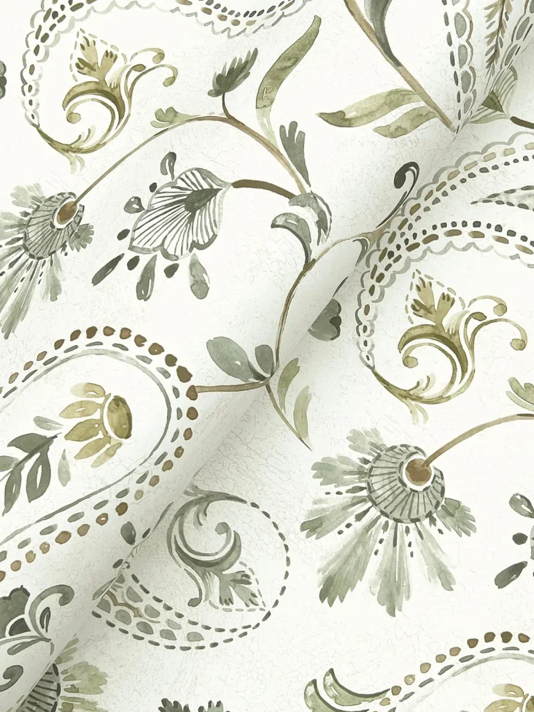 Chesapeake Darlene Jacobean Wallpaper - Green — Ảnh 6
