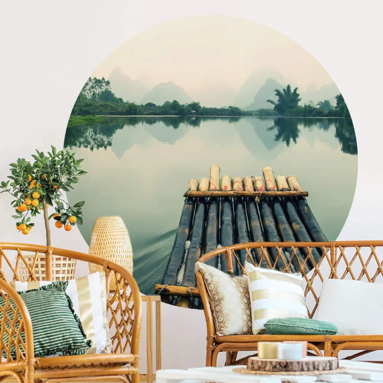 Raft Trip in China - Wall Mural 5503 - 8 Panel - 384cm x 260cm — Ảnh 3