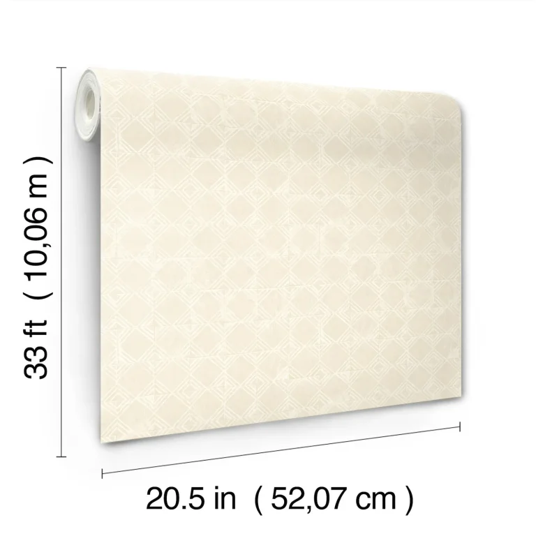 Chesapeake Button Block Geometric Wallpaper - Taupe — Ảnh 6