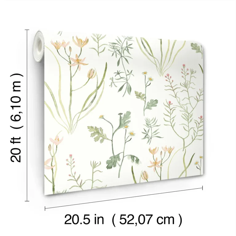 Alpine Botanical Peel and Stick Wallpaper - Peach — Ảnh 8