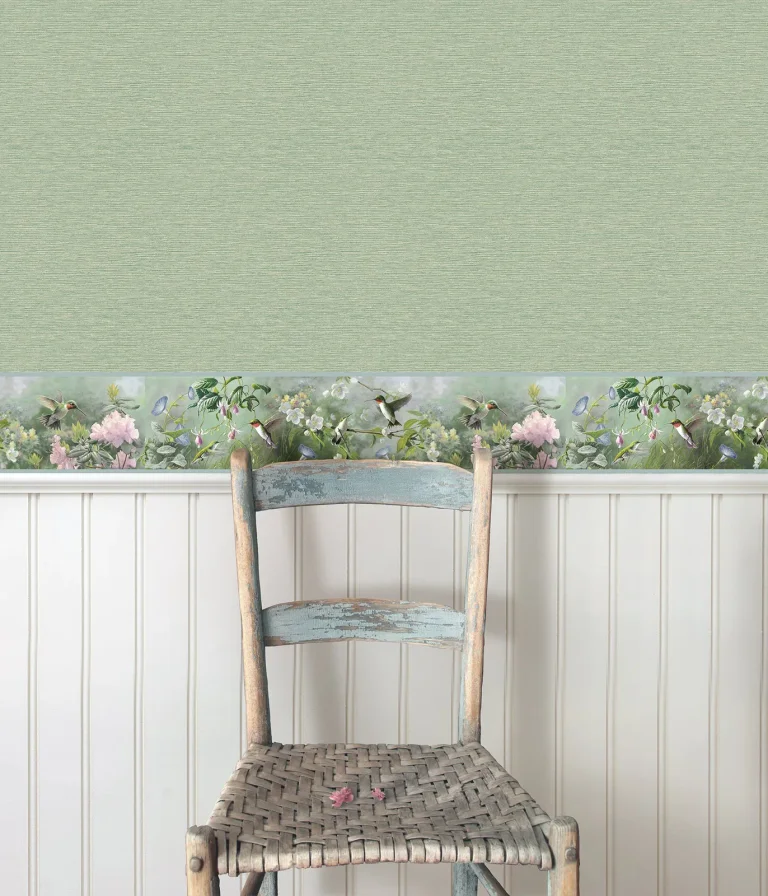 Chesapeake Ruby Hummingbird Garden Wallpaper Border - Ruby — Ảnh 2