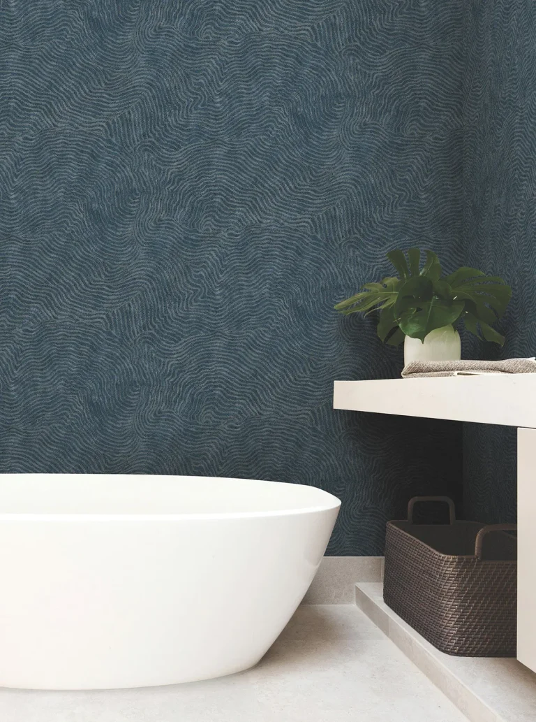 Modern Wood Wallpaper - Indigo — Ảnh 3