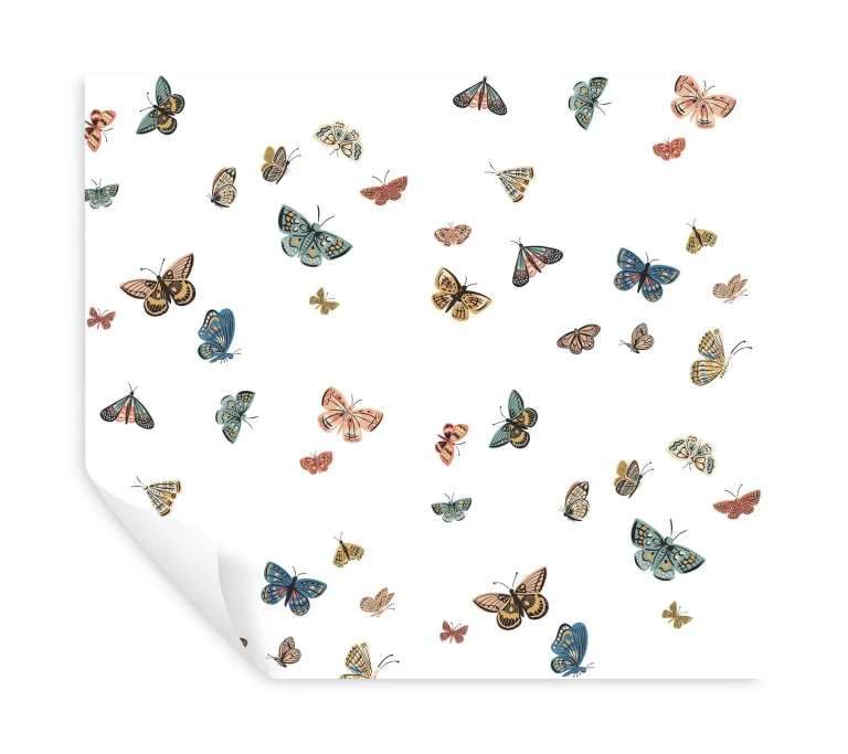 Rifle Paper Co. Butterfly House Peel and Stick Wallpaper - White — Ảnh 4