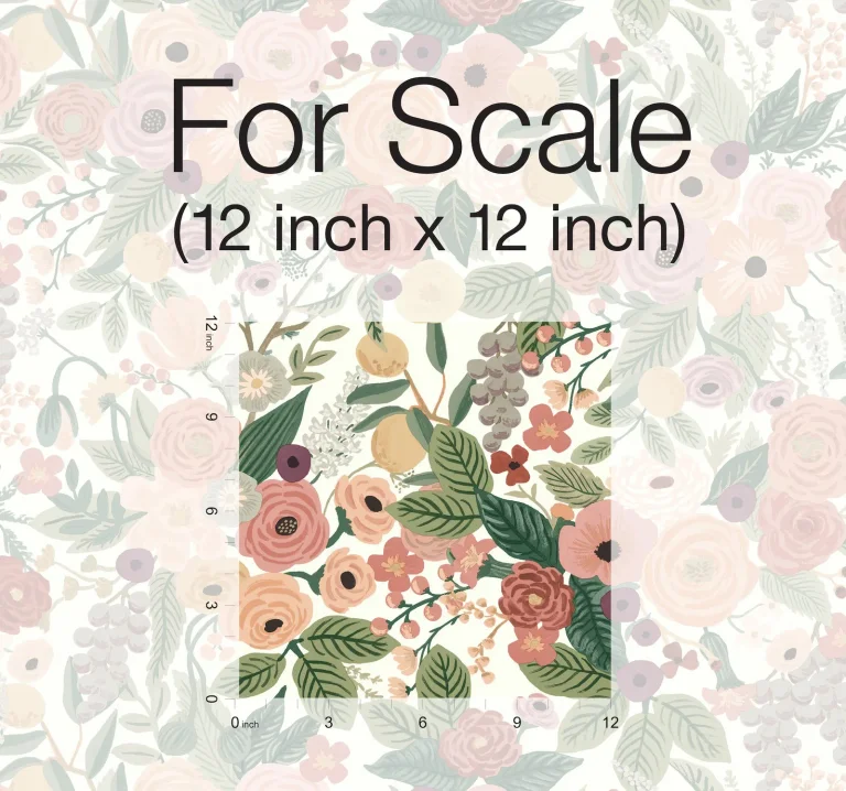Rifle Paper Co. Garden Party Peel and Stick Wallpaper - Burgundy Multi — Ảnh 8