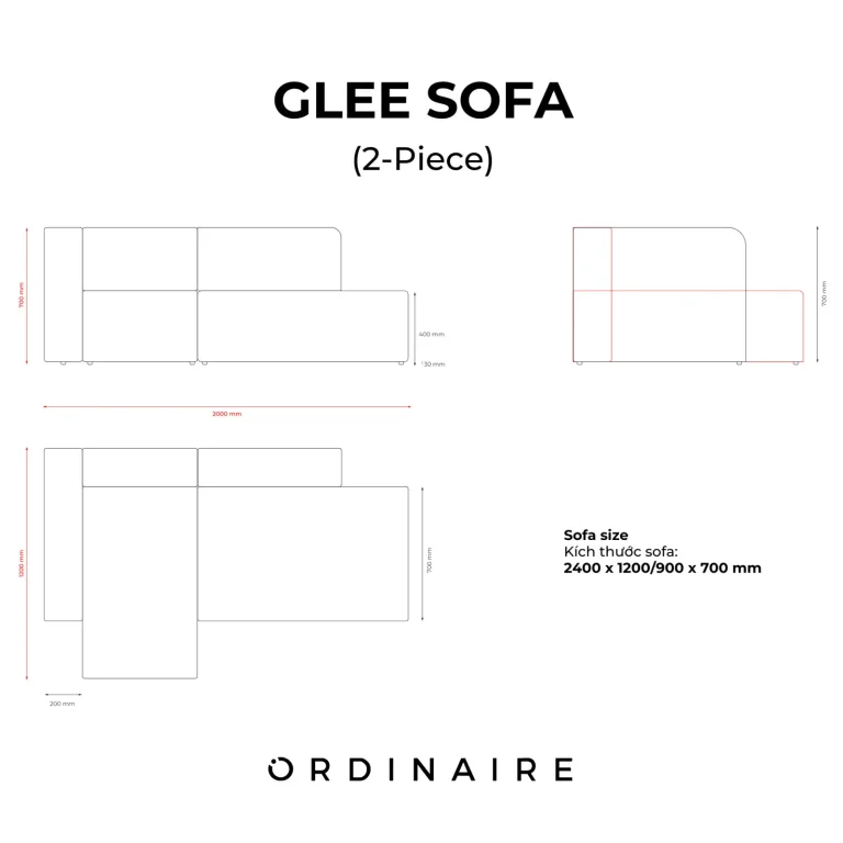 GLEE SOFA (2-Piece Sectional) — Ảnh 7
