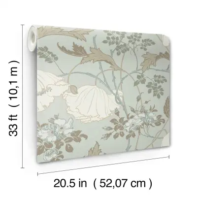 Magnolia Home Gwendolyn Wallpaper - Blue/Suede