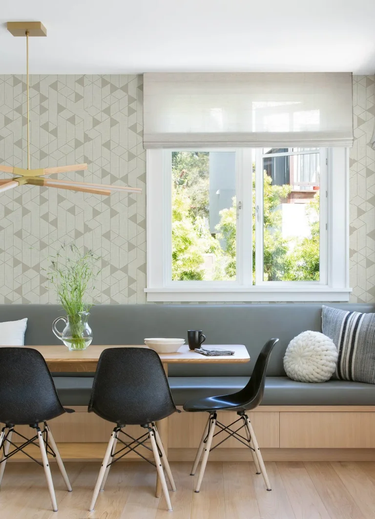 Fairbank Linen Geometric Wallpaper - Champagne — Ảnh 3