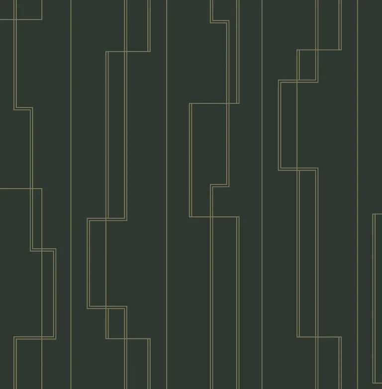 Anson Deco Detailing Wallpaper - Evergreen — Ảnh 5