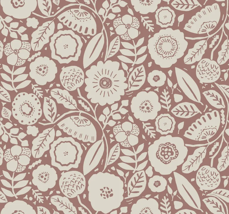 Camille Blossom Wallpaper - Vintage Rose — Image 3