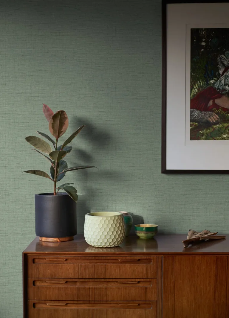 Salamander Woven Wallpaper - Light Green — Ảnh 3