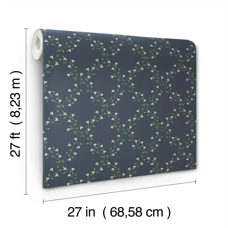 Rifle Paper Co. Bellflower Wallpaper - Navy — Ảnh 4