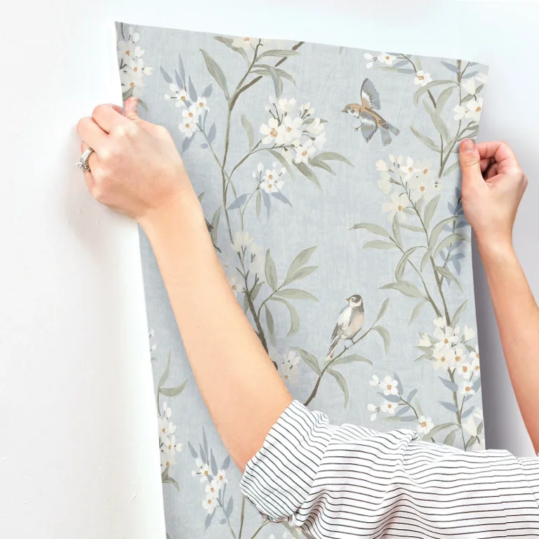 Chesapeake Tea Olive Finch Frolic Wallpaper - Light Blue — Ảnh 7