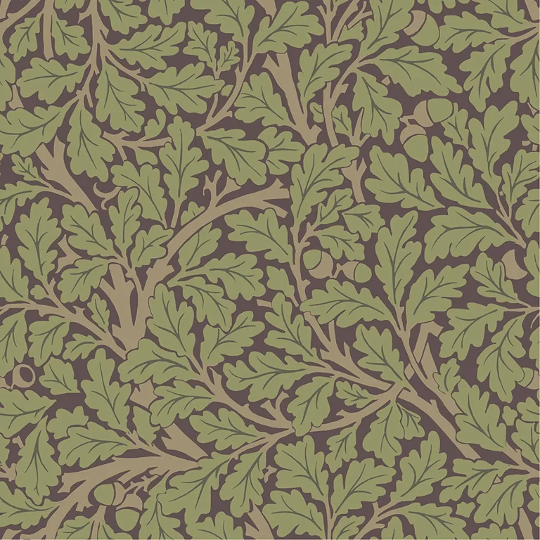Oak Tree Leaf Wallpaper - Plum — Ảnh 3