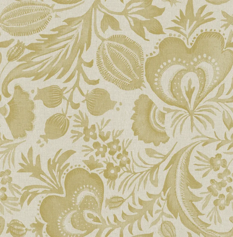 Culver Jacobean Wallpaper - Mustard — Ảnh 4