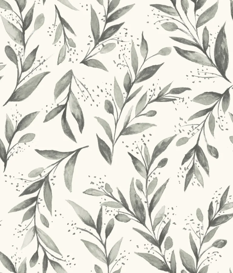 Magnolia Home Olive Branch Peel And Stick Wallpaper - Charcoal
