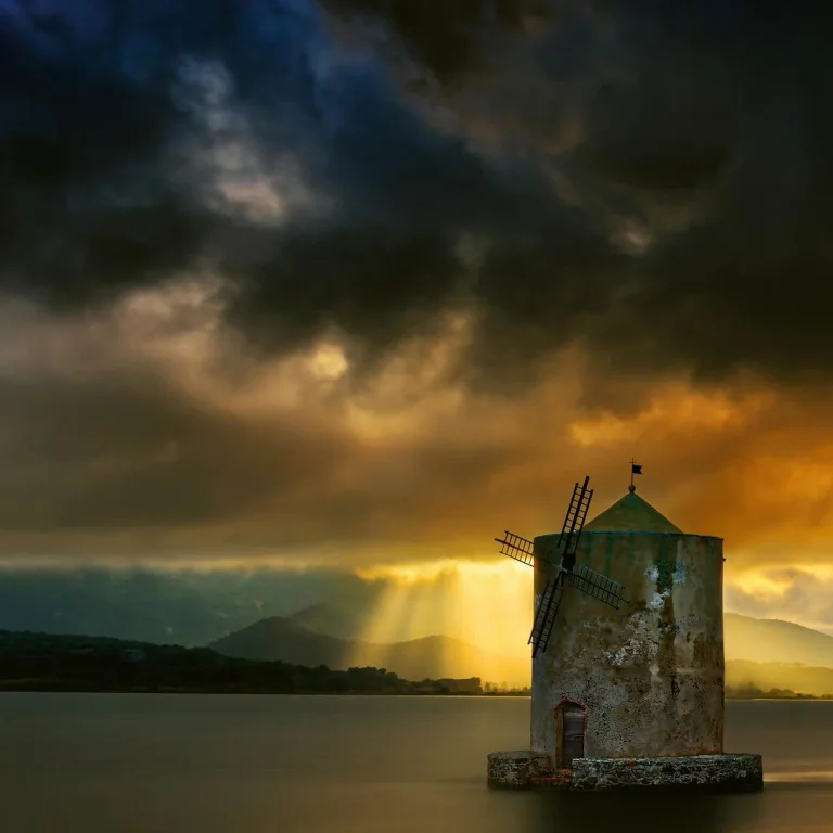 Old Windmill - Wall Mural 5135 - 4 Panel - 192cm x 260cm — Ảnh 3