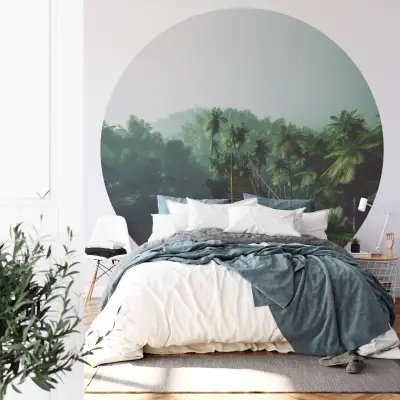 Crossing The Jungle - Wall Mural 5575 - Round - 144cm diameter