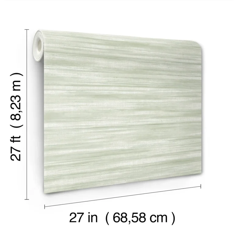 Ronald Redding Brushed Linen Wallpaper - Green — Ảnh 2