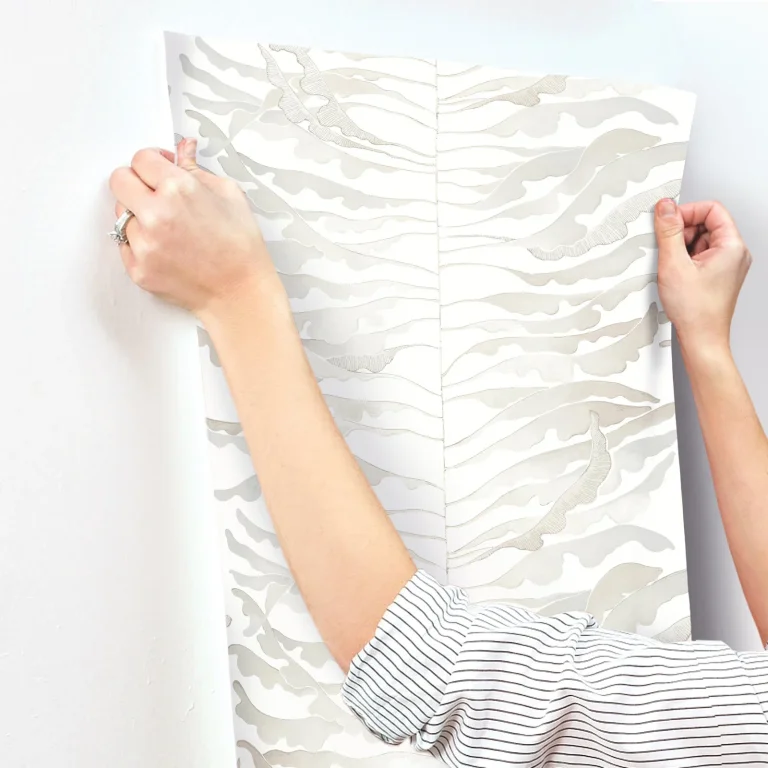 Leaf Column Wallpaper - Neutral — Ảnh 7