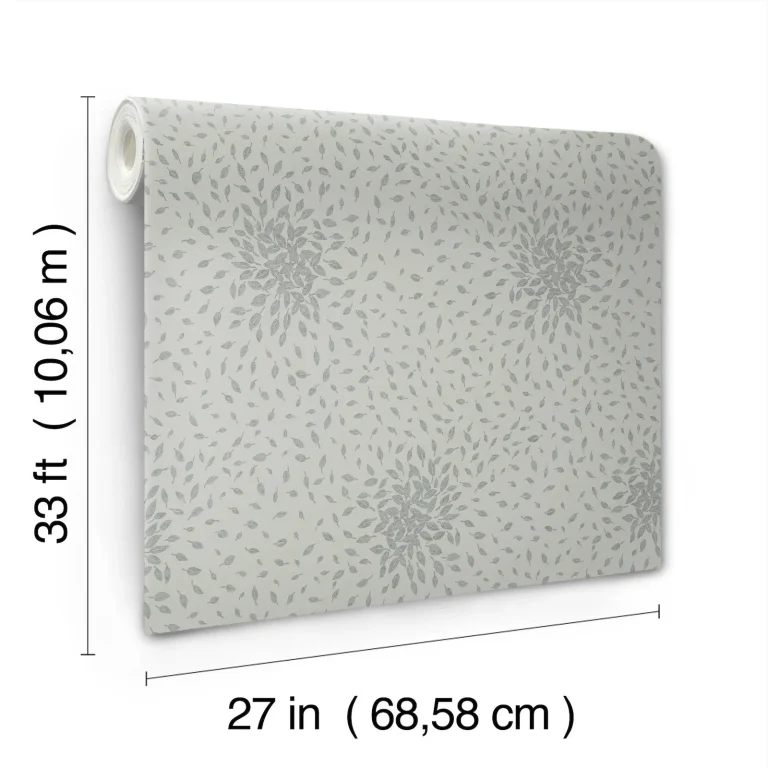 Petite Leaves Wallpaper - Eucalyptus/Silver — Ảnh 4