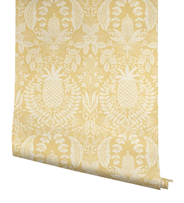 Rifle Paper Co. Pineapple Damask Wallpaper - Yellow — Ảnh 2