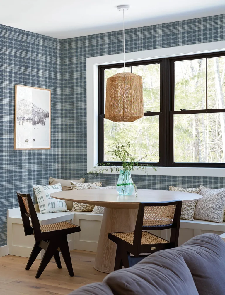 Chesapeake Perry Plaid Wallpaper - Dark Blue — Ảnh 3