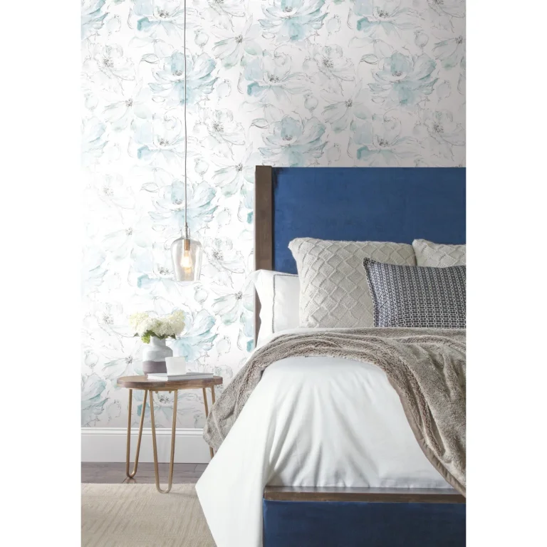Floral Dreams Wallpaper - Teal/Mineral Green — Ảnh 4